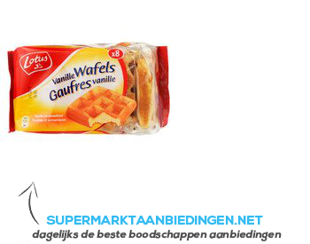 Lotus Vanille wafels 8 stuks aanbieding