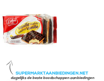 Lotus Vanille wafels chocolade aanbieding