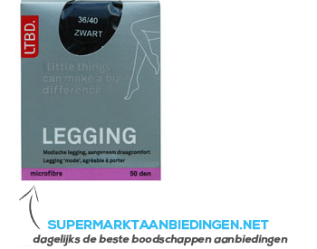 LTBD Legging microfibre 36-40 zwart aanbieding