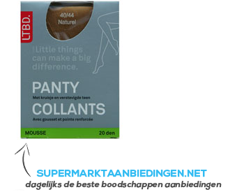 LTBD Panty mousse 20 den 40-44 naturel aanbieding