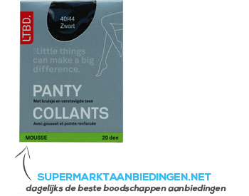 LTBD Panty mousse 20 den 40-44 zwart aanbieding