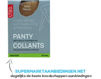 LTBD Panty mousse 20 den 44-48 naturel aanbieding