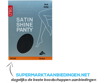 LTBD Panty satin shine 15 den 36-40 grafiet aanbieding