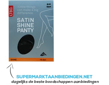 LTBD Panty satin shine 15 den 40-44 zwart aanbieding