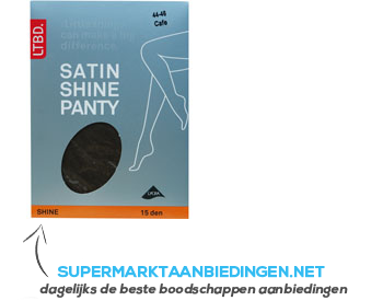 LTBD Panty satin shine 15 den 44-46 cafe aanbieding