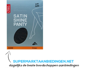 LTBD Panty satin shine 15 den 44-46 grafiet aanbieding