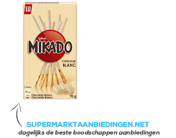 LU Mikado chocolat blanc aanbieding