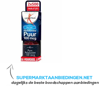 Lucovitaal Melatonine 2×500 stuks aanbieding