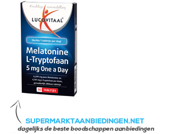 Lucovitaal Melatonine L-tryptofaan 5 mg aanbieding