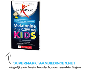 Lucovitaal Melatonine puur 0,299 mg kids aanbieding