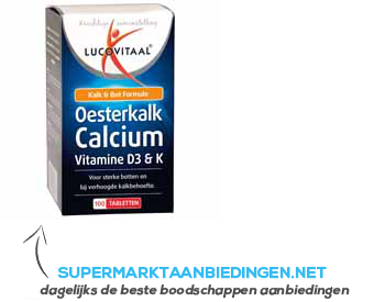 Lucovitaal Oesterkalk calcium tabletten aanbieding