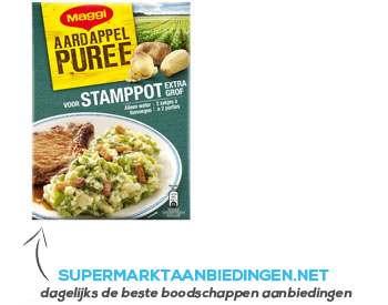 Maggi Aardappelpuree à la minute voor stamppot aanbieding