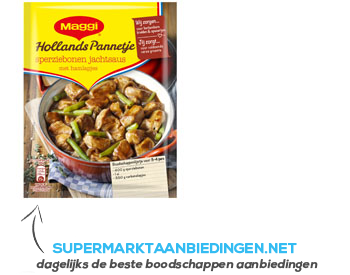 Maggi Hollands pannetje sperziebonen jachtsaus aanbieding