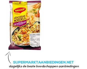 Maggi Roerbaknoedels varkensreepjes aanbieding