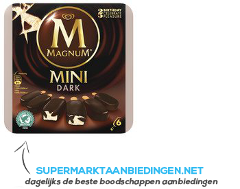 Magnum IJs mini dark chocolate aanbieding