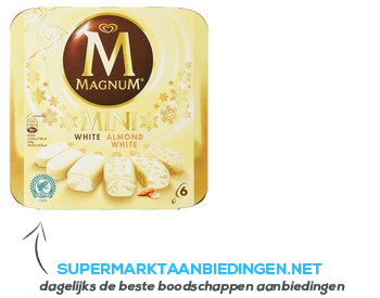 Magnum IJs mini white & white almond aanbieding