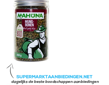 Mahuna Mung bonen bio aanbieding