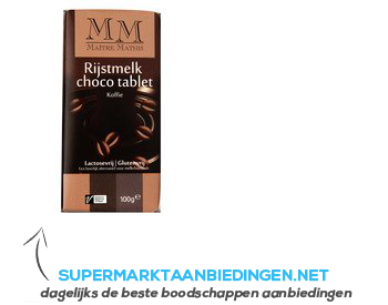 Maitre Mathis Rijstmelk chocolade couverture & koffie aanbieding