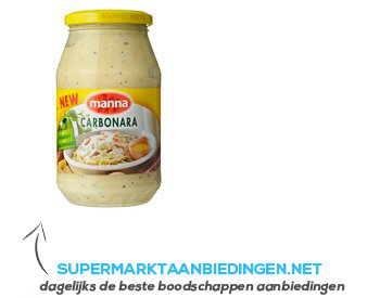 Manna Carbonara aanbieding