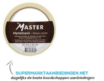 Master Afplakband 25mm x 25m aanbieding