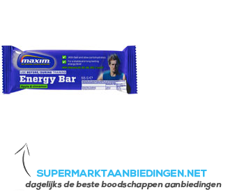 Maxim Apple & cinnamon energy bar aanbieding