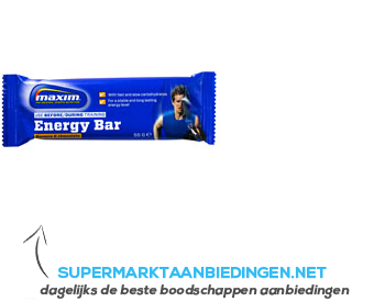 Maxim Banana & chocolate energy bar aanbieding