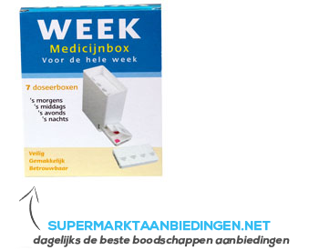 Medicijnbox voor de hele week aanbieding