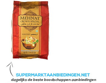 Mehnat Basmati rijst aanbieding