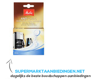 Melitta Antikalk tabletten filterkoffiemachine aanbieding