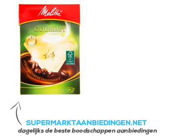 Melitta Koffiefilters gourmet natuur aanbieding