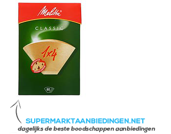 Melitta Natuur filterzakjes nr. 1x4 aanbieding