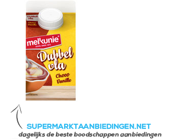 Melkunie Dubbelvla vanille-chocolade aanbieding