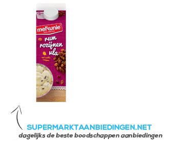 Melkunie Fruitvla rum-rozijnen aanbieding