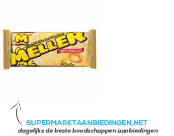 Meller White chocolate 3 pack aanbieding