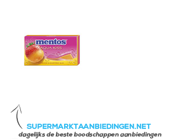 Mentos Aqua kiss strawberry mandarin gum aanbieding