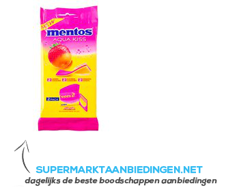 Mentos Gum aqua kiss straw/ mandarin aanbieding