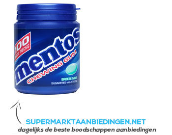 Mentos Gum bottle breeze mint aanbieding