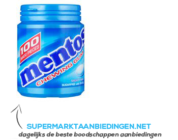 Mentos Gum bottle mighty mint aanbieding