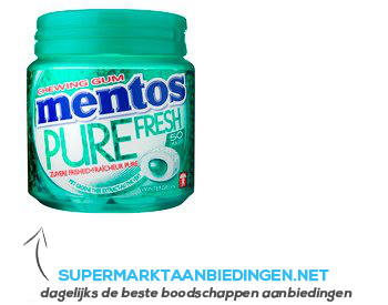 Mentos Gum bottle pure fresh wintergreen aanbieding