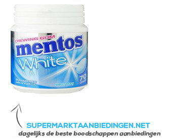 Mentos Gum bottle white sweetmint aanbieding