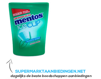 Mentos Gum ice cup greenmint aanbieding