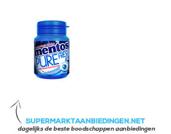 Mentos Gum pure fresh bottle aanbieding