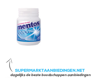 Mentos Gum white sweet mint bottle aanbieding