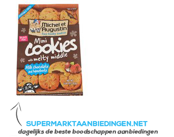 Michel et Augustin Mini cookies melty middle choc-hazelnut aanbieding