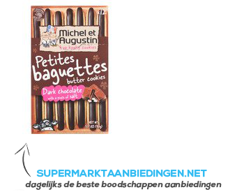 Michel et Augustin Petites baguettes dark chocolate salt aanbieding