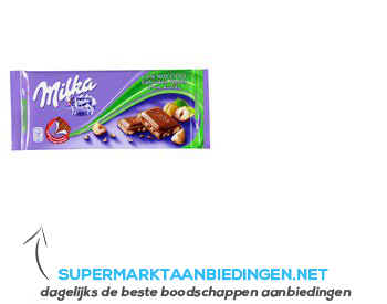 Milka Tablet gebroken noot aanbieding