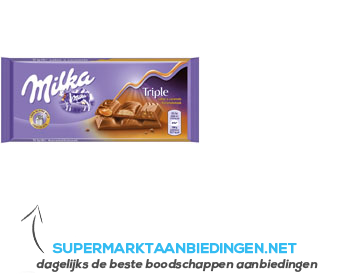 Milka Triple karamelsmaak aanbieding