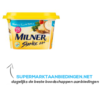 Milner Slankie natural smeerkaas licht pittig