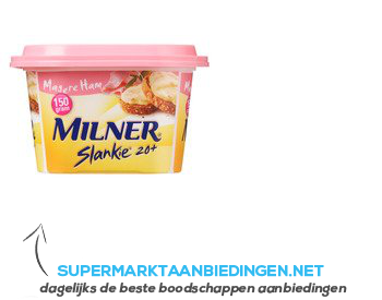 Milner Slankie smeerkaas magere ham aanbieding