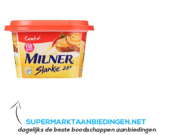 Milner Slankie smeerkaas sambal aanbieding